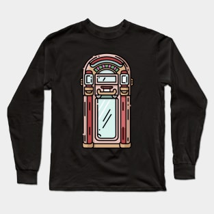 Line art of a Jukebox Long Sleeve T-Shirt